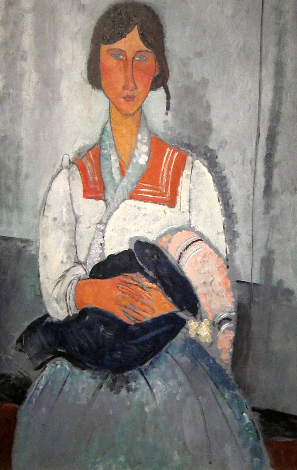  Gypsy Woman with a Baby, 1919 by Amedeo Modigliani