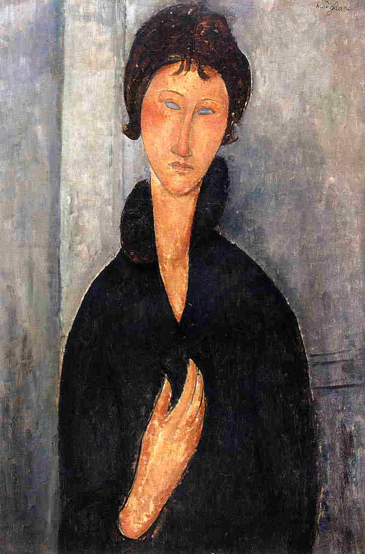Woman with Blue Eyes 1918 by Amedeo Modigliani